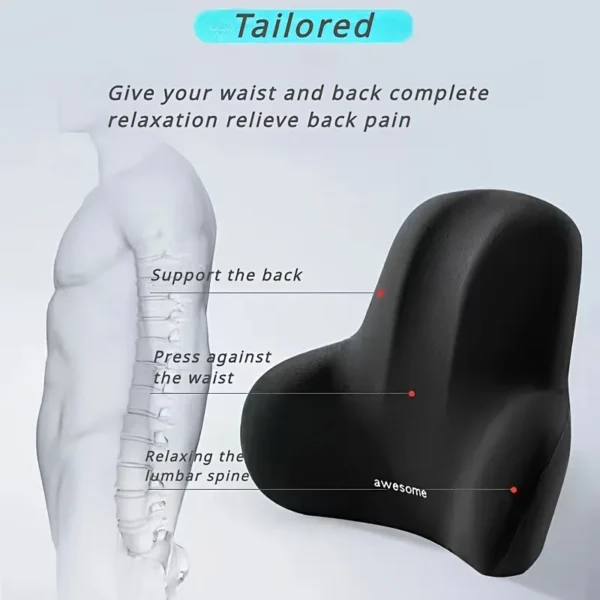S35b7c965b19f47e8aebc8fd2e76bdc844.webp Ergonomic Memory Foam Lumbar Cushion